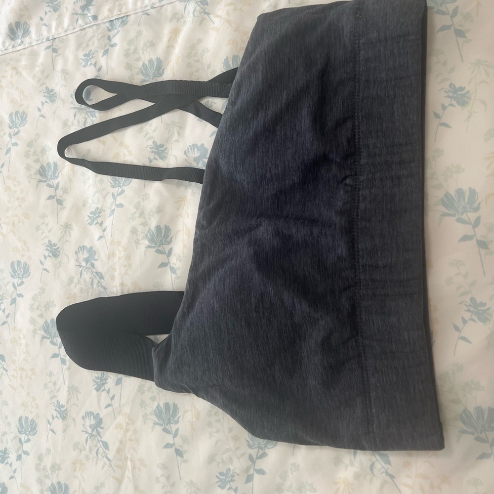 One shoulder strappy sports bra